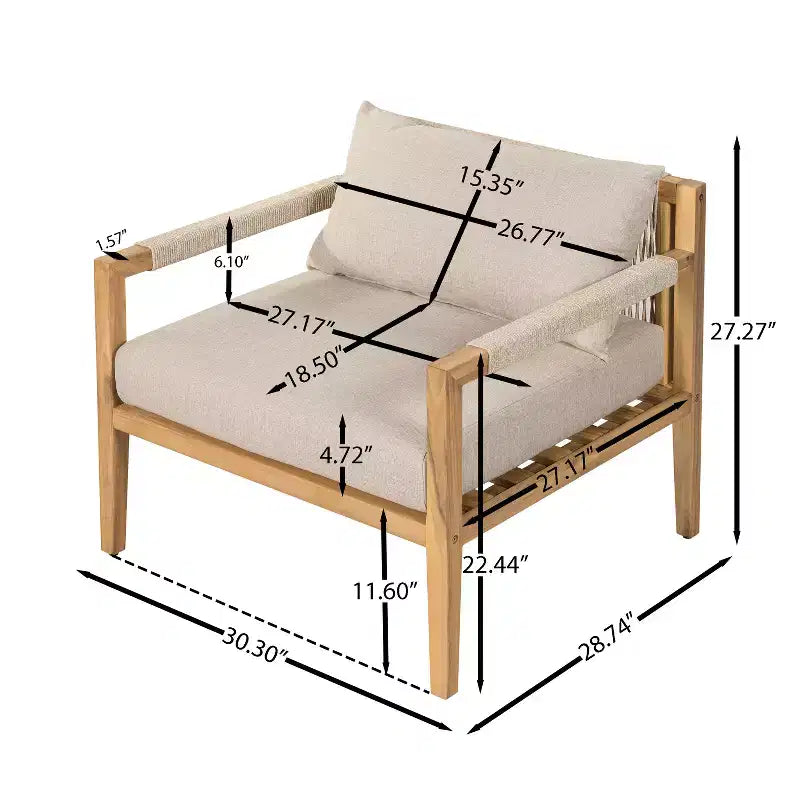 Christopher Knight Home Ashok Salon de jardin moderne en bois d'acacia avec table basse à lattes