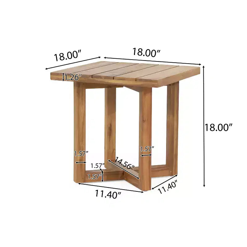 Christopher Knight Home Ashok Salon de jardin moderne en bois d'acacia avec table basse à lattes