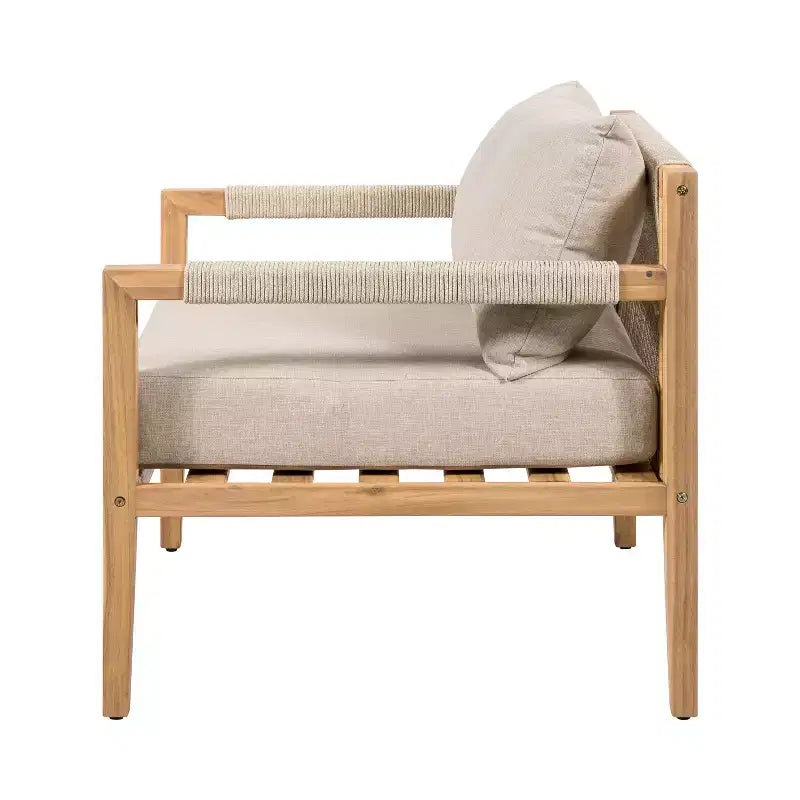 Christopher Knight Home Ashok Salon de jardin moderne en bois d'acacia avec table basse à lattes