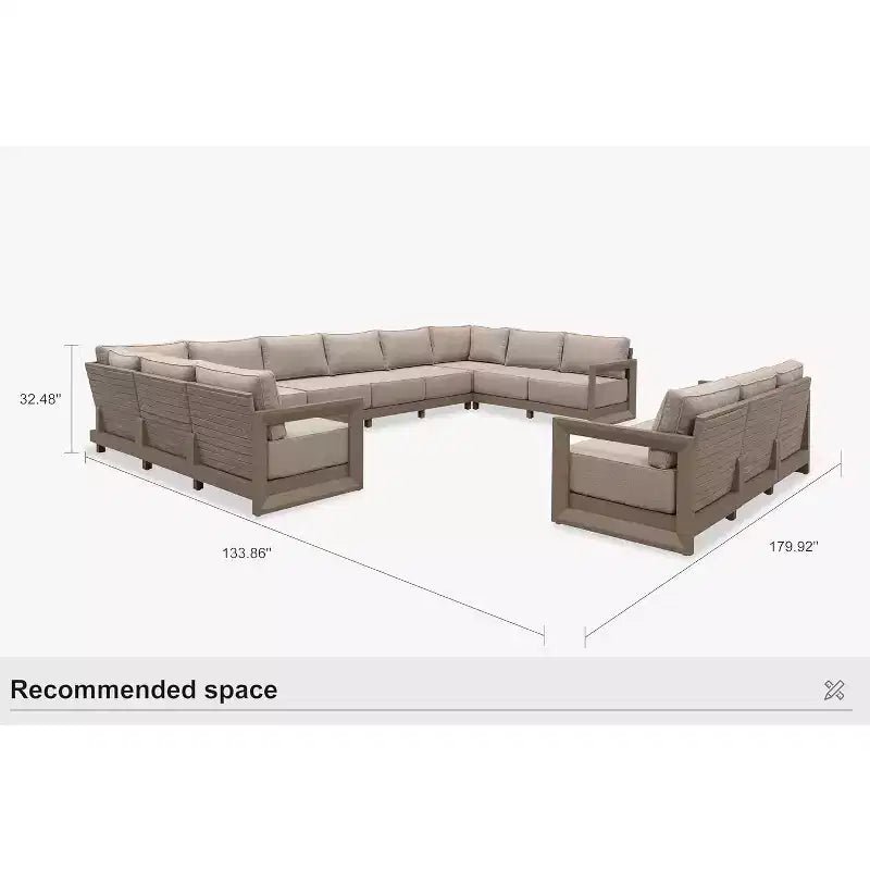 Ensemble de meubles de patio PURPLE LEAF : canapé d'extérieur fermé avec coussins moelleux pour jardin, véranda, terrasse