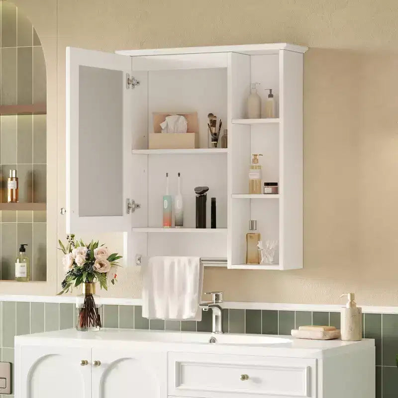 Armoire de toilette minimaliste 3-en-1 de 61 cm avec miroir haute définition et porte-serviettes
