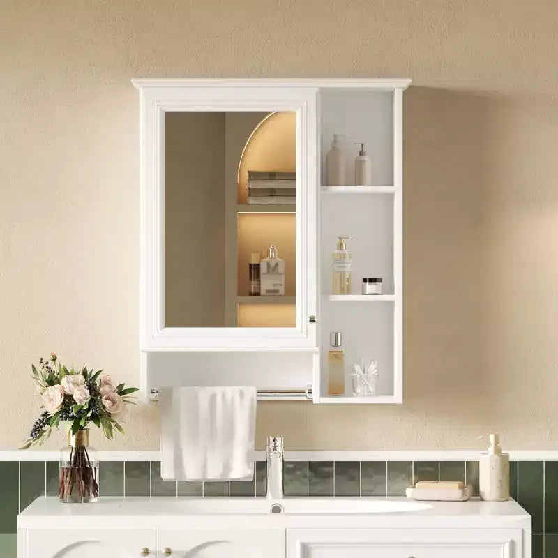 Armoire de toilette minimaliste 3-en-1 de 61 cm avec miroir haute définition et porte-serviettes