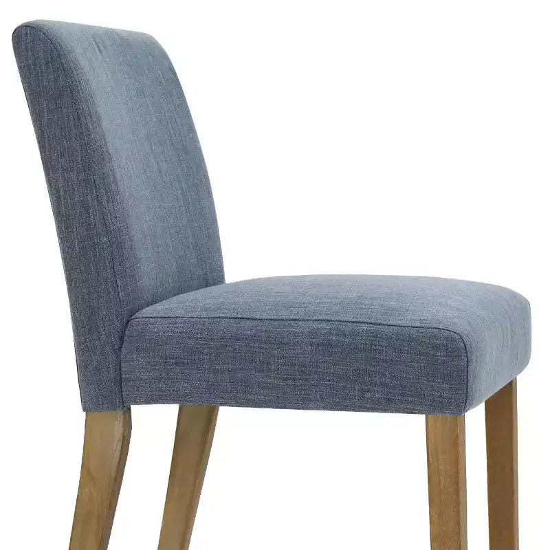 Ensemble de salle à manger extensible 47-83 pour 6 personnes, table en bois naturel et 6 chaises sans accoudoirs en lin avec pieds en bois massif pour salle à manger-Panipeachy
