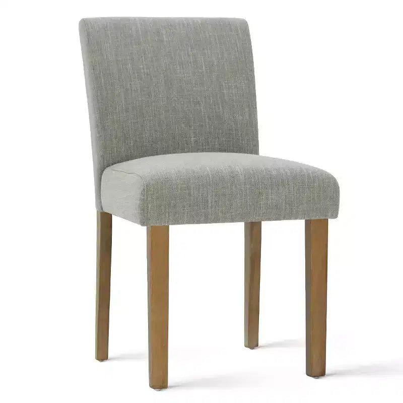 Ensemble de salle à manger extensible 47-83 pour 6 personnes, table en bois naturel et 6 chaises sans accoudoirs en lin avec pieds en bois massif pour salle à manger-Panipeachy