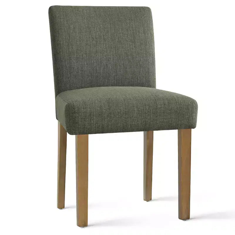 Ensemble de salle à manger extensible 47-83 pour 6 personnes, table en bois naturel et 6 chaises sans accoudoirs en lin avec pieds en bois massif pour salle à manger-Panipeachy