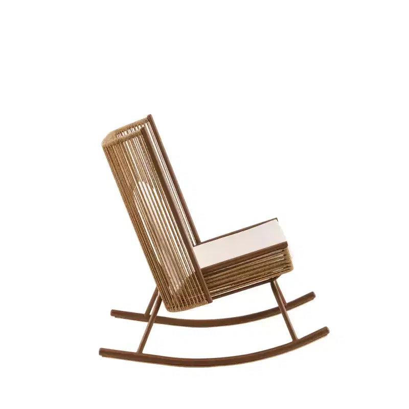 Christopher Knight Home Vijay Ensemble de repas d'extérieur 3 pièces avec table en bois d'acacia et chaises à bascule en fer