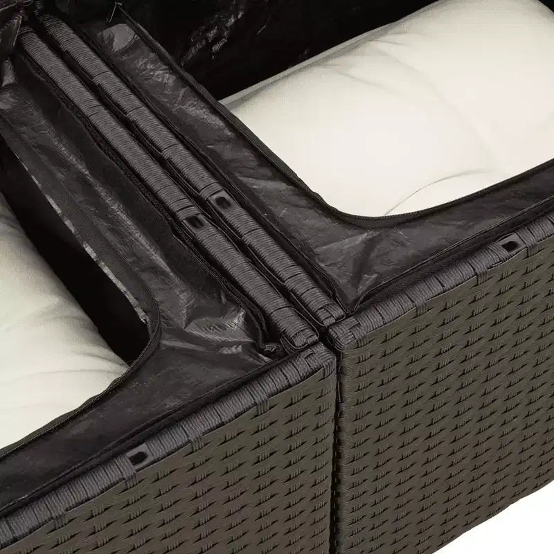 vidaXL Salon de Jardin Modulable en Résine Tressée