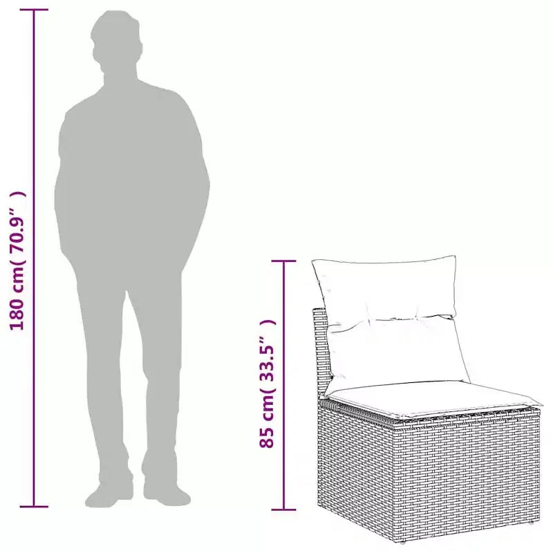 Ensemble de canapés de jardin modulaires vidaXL avec coussins