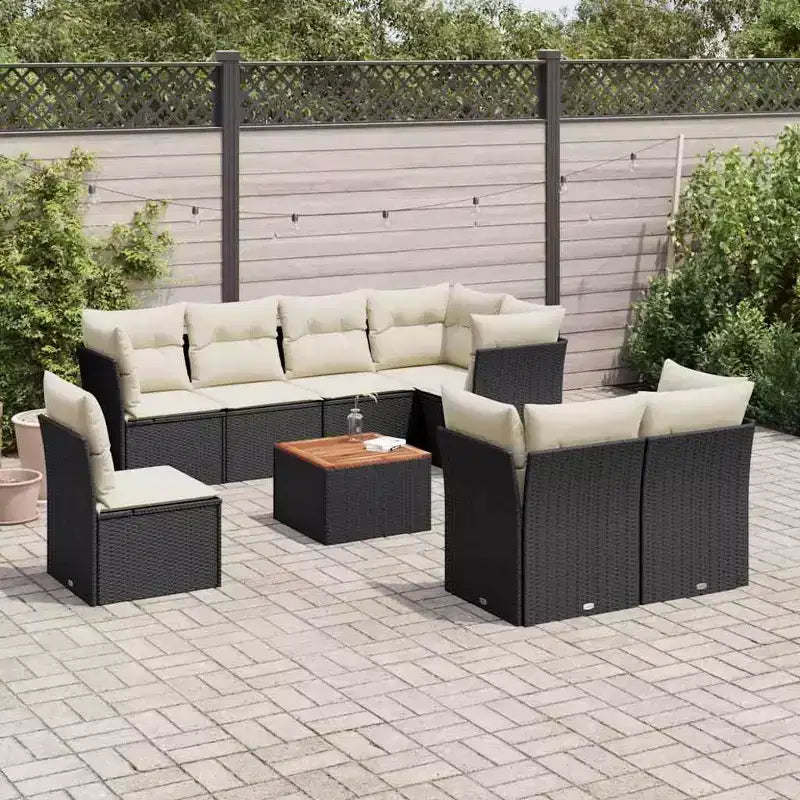 Ensemble de canapés de jardin modulaires vidaXL avec coussins