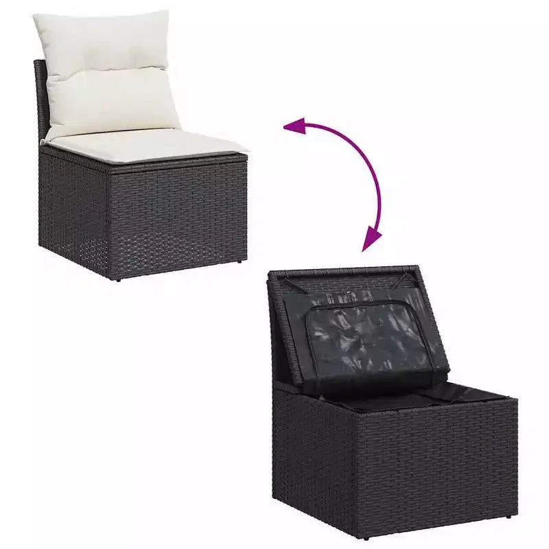 Ensemble de canapés de jardin modulaires vidaXL avec coussins