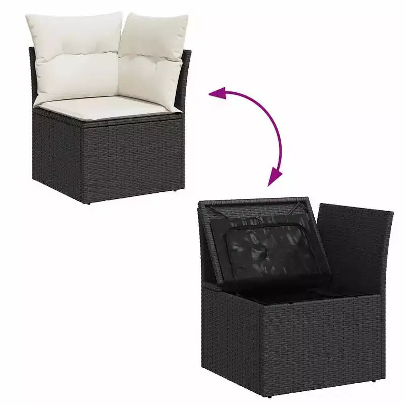 Ensemble de canapés de jardin modulaires vidaXL avec coussins