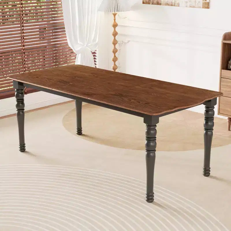 Ensemble de salle à manger 7 pièces extensible avec table de 152 à 198 cm et 6 chaises rembourrées