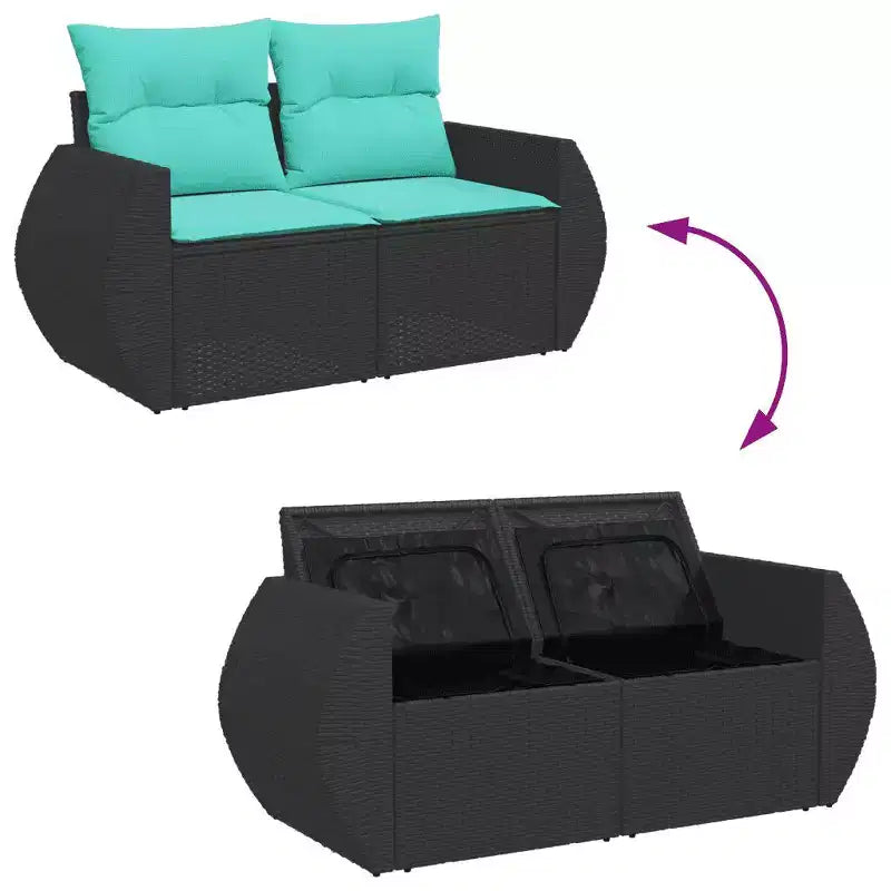vidaXL Ensemble de canapés de jardin modulable avec coussins
