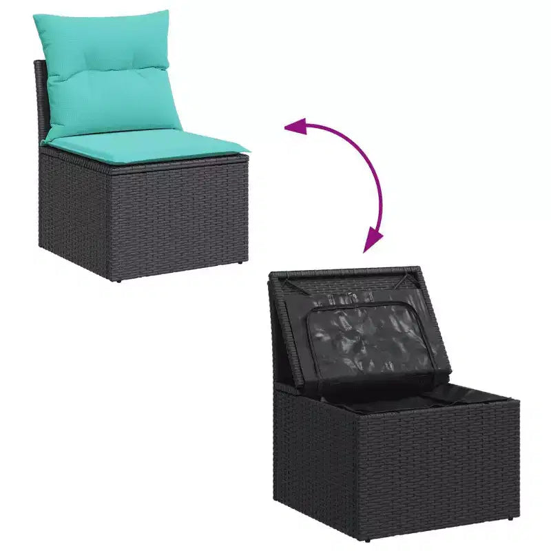 vidaXL Ensemble de canapés de jardin modulable avec coussins
