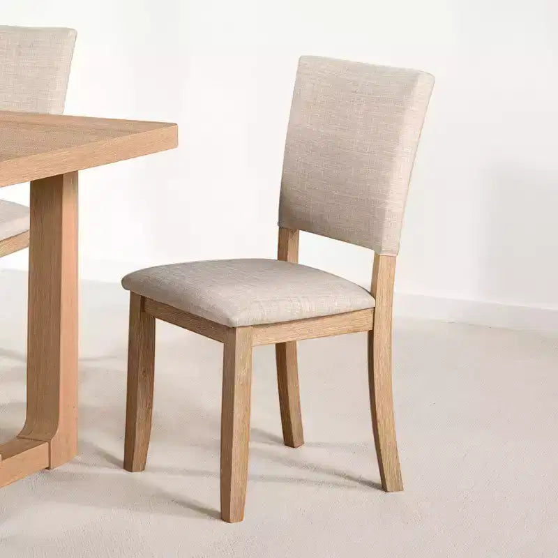 Ensemble de salle à manger transitionnel 5 pièces GDFStudio Carter en bois avec chaises rembourrées