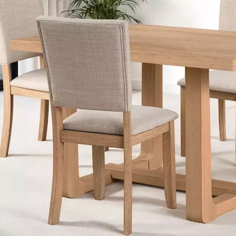 Ensemble de salle à manger transitionnel 5 pièces GDFStudio Carter en bois avec chaises rembourrées