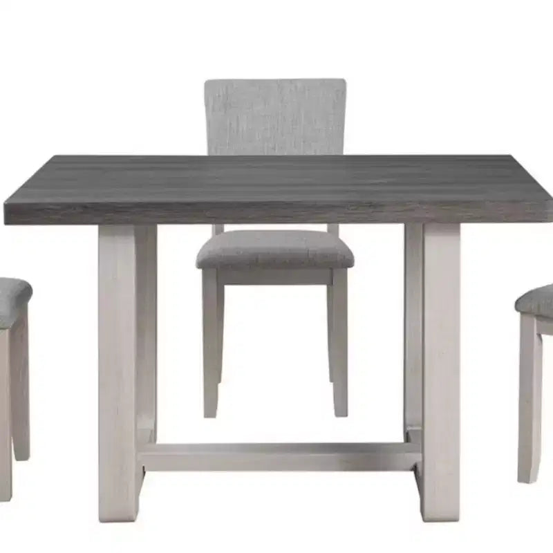 Ensemble de salle à manger transitionnel 5 pièces GDFStudio Carter en bois avec chaises rembourrées