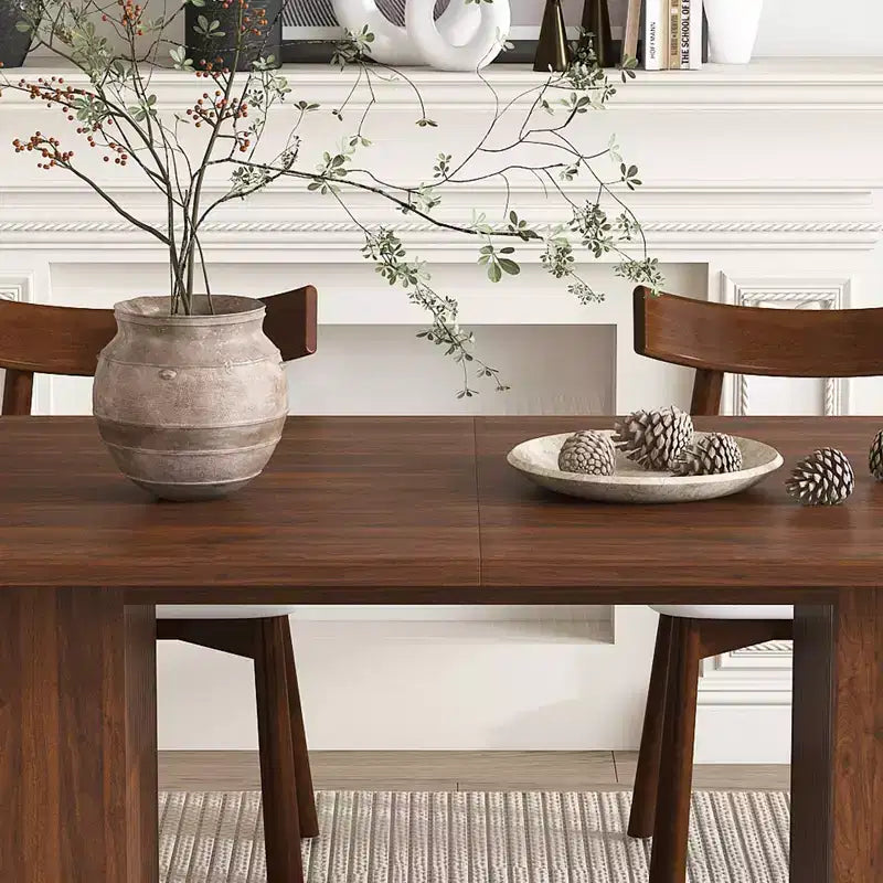 Ensemble table à manger ovale 4 places en bois GDFStudio Hayden Farmhouse de 62,9 pouces