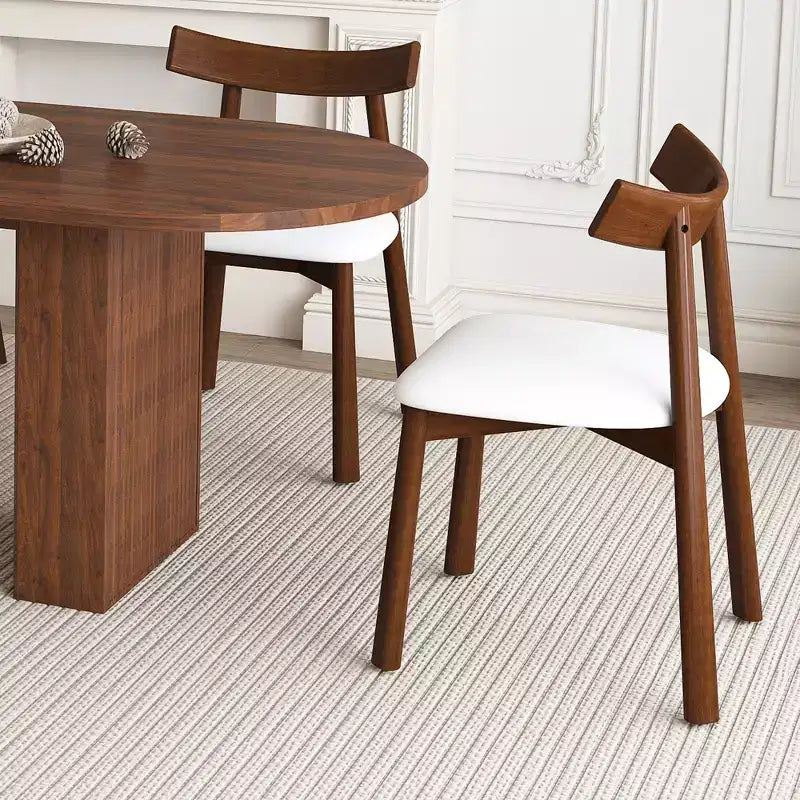 Ensemble table à manger ovale 4 places en bois GDFStudio Hayden Farmhouse de 62,9 pouces