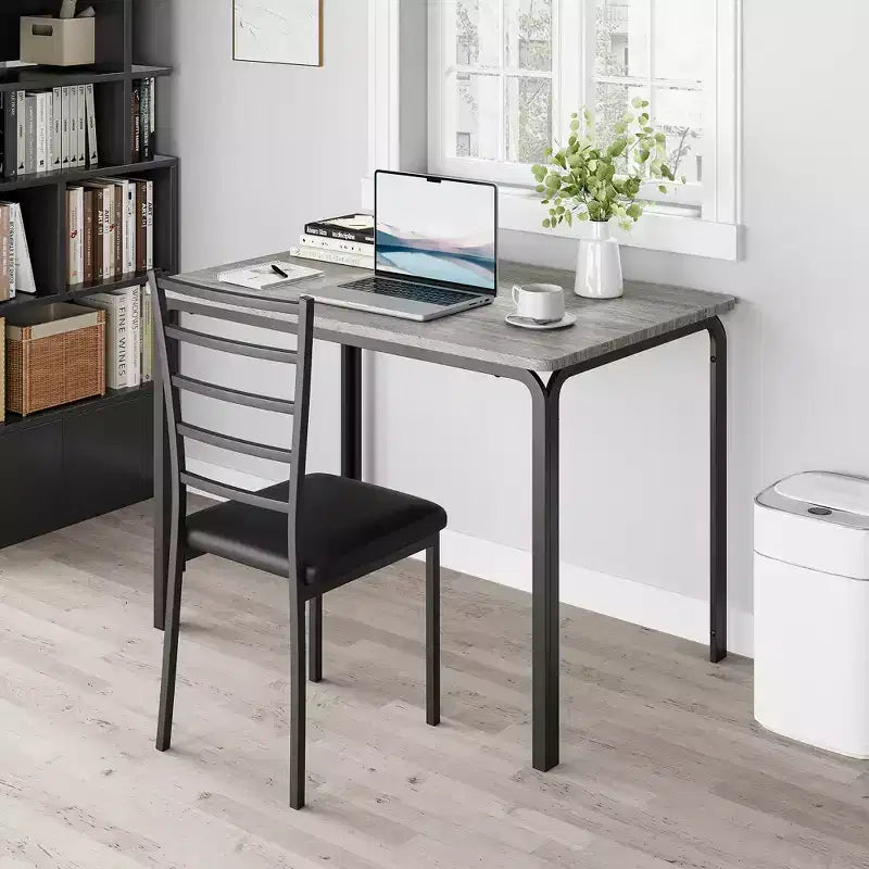 COZONY Ensemble Table et Chaises de Cuisine 5 Pièces pour 4 Personnes, Ensemble de Table à Manger Rectangulaire avec 4 Chaises Rembourrées, Ensemble Dînette Gain de Place
