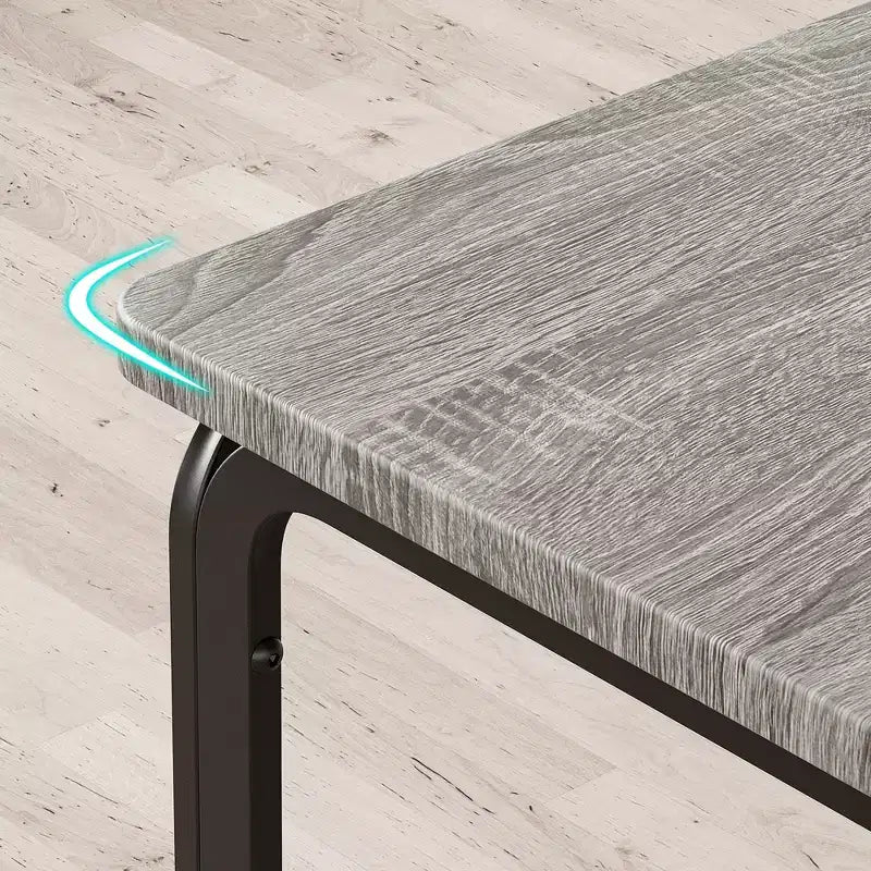 COZONY Ensemble Table et Chaises de Cuisine 5 Pièces pour 4 Personnes, Ensemble de Table à Manger Rectangulaire avec 4 Chaises Rembourrées, Ensemble Dînette Gain de Place