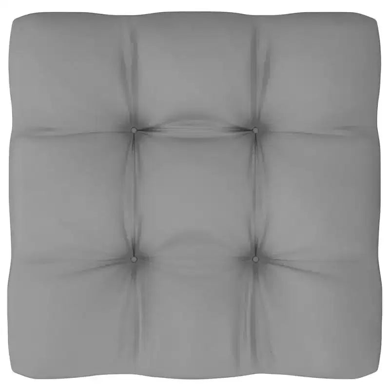 vidaXL Salon de jardin gris, Pin massif, Polyester Grand