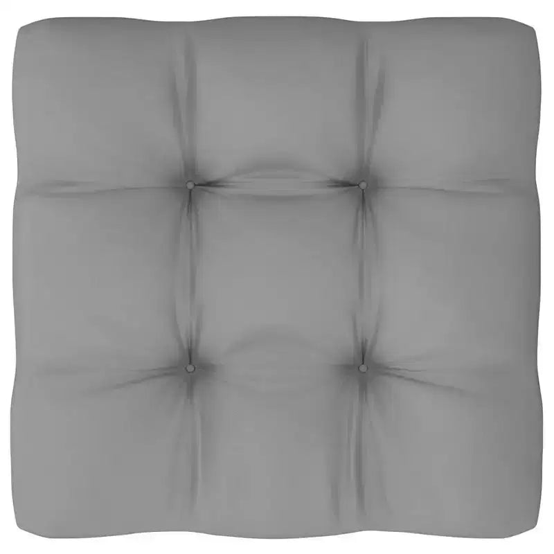 vidaXL Salon de jardin Coussins gris Bois de pin massif Grand Modulable