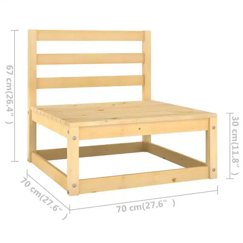 vidaXL Salon de jardin Coussins gris Bois de pin massif Grand Modulable