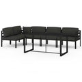 vidaXL Garden Lounge Set Anthracite Aluminum Large Modular