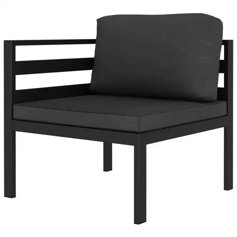 vidaXL Salon de jardin anthracite en aluminium grand modulable