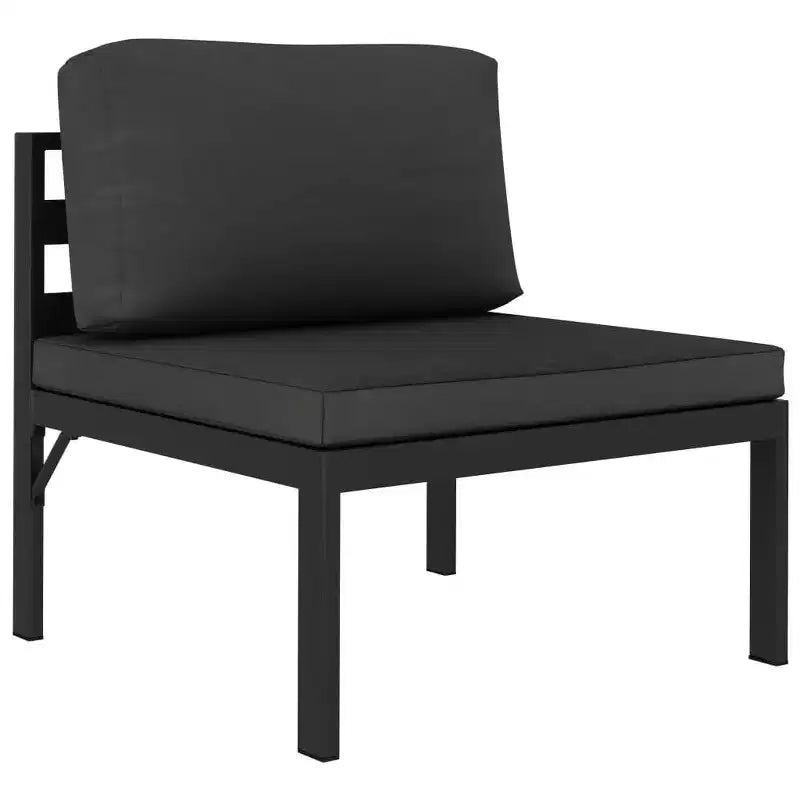 vidaXL Salon de jardin anthracite en aluminium grand modulable