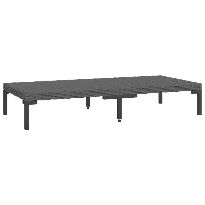 vidaXL Salon de jardin grand modèle en acier laqué gris foncé