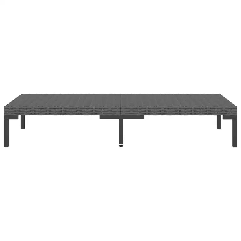 vidaXL Salon de jardin grand modèle en acier laqué gris foncé