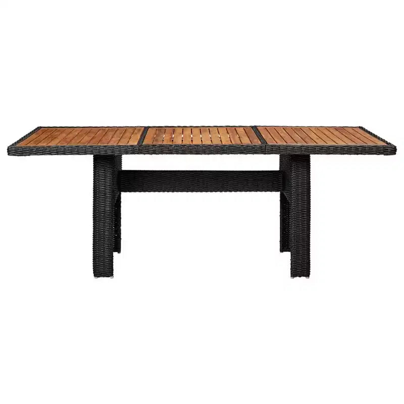 vidaXL Salon de jardin noir et gris foncé