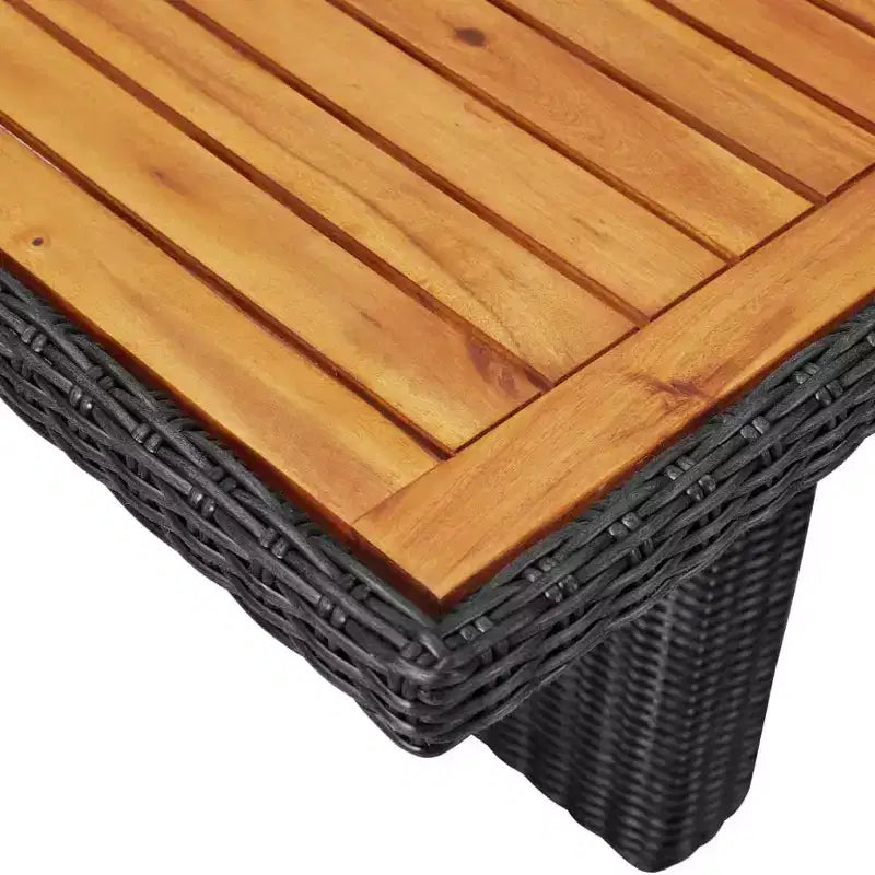 vidaXL Salon de jardin noir et gris foncé