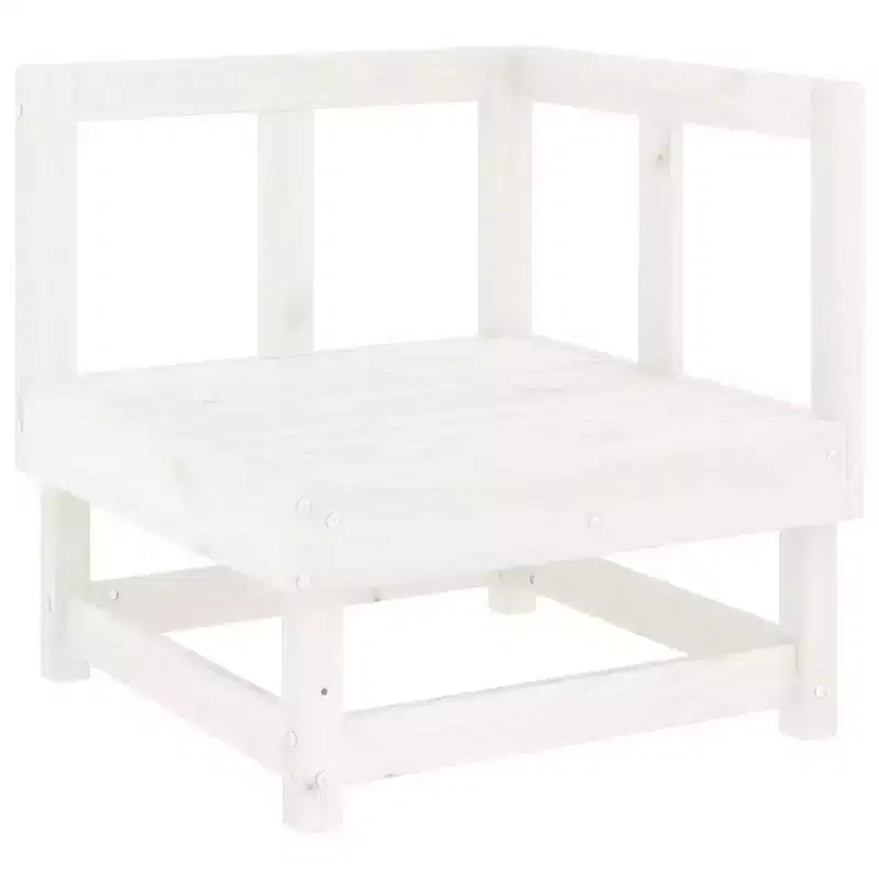vidaXL Salon de jardin modulaire blanc en pin massif grand format