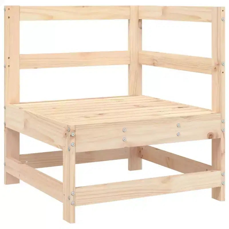 vidaXL Salon de jardin en bois naturel Bois de pin massif, contreplaqué Grand