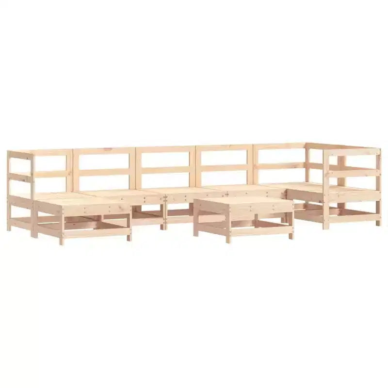 vidaXL Salon de jardin en bois naturel Bois de pin massif, contreplaqué Grand