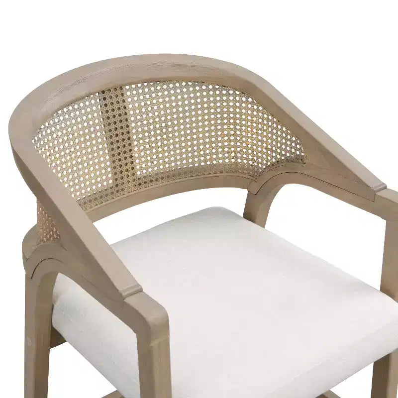 Christopher Knight Home Mirae Ensemble de 5 tabourets de comptoir en rotin et bois d'hévéa de style milieu de siècle avec table de comptoir cannelée