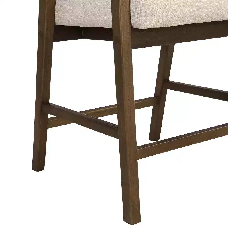 Christopher Knight Home Mirae Ensemble de 5 tabourets de comptoir en rotin et bois d'hévéa de style milieu de siècle avec table de comptoir cannelée