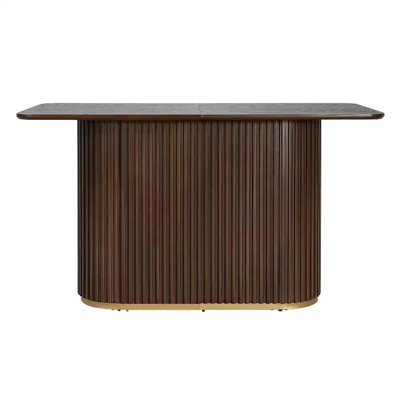 Christopher Knight Home Mirae Ensemble de 5 tabourets de comptoir en rotin et bois d'hévéa de style milieu de siècle avec table de comptoir cannelée