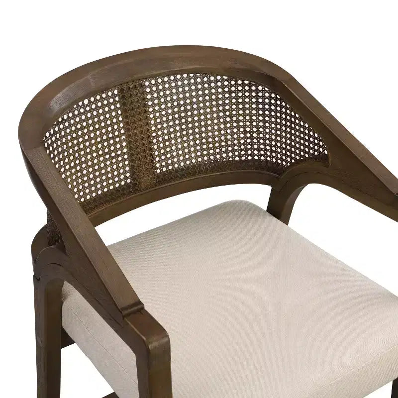 Christopher Knight Home Mirae Ensemble de 5 tabourets de comptoir en rotin et bois d'hévéa de style milieu de siècle avec table de comptoir cannelée