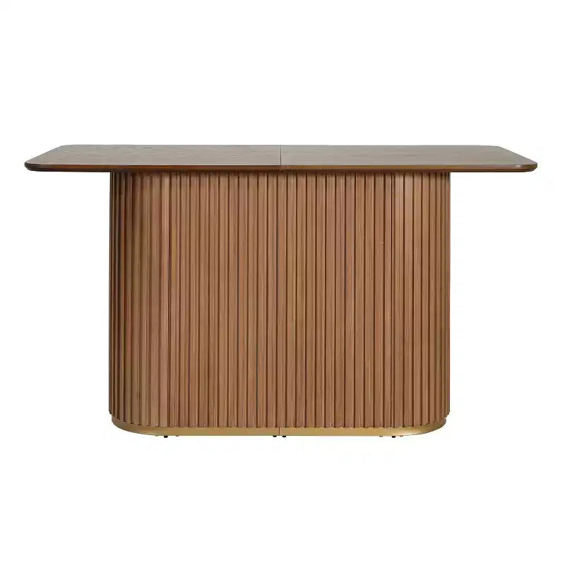 Christopher Knight Home Mirae Ensemble de 5 tabourets de comptoir en rotin et bois d'hévéa de style milieu de siècle avec table de comptoir cannelée