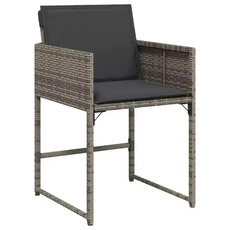 vidaXL Salon de jardin gris et marron