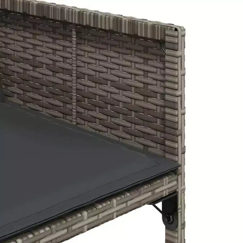 vidaXL Salon de jardin gris et marron