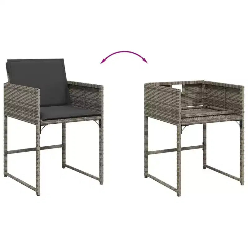 vidaXL Salon de jardin gris et marron