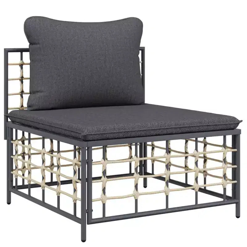 vidaXL Salon de jardin 10 pcs Anthracite