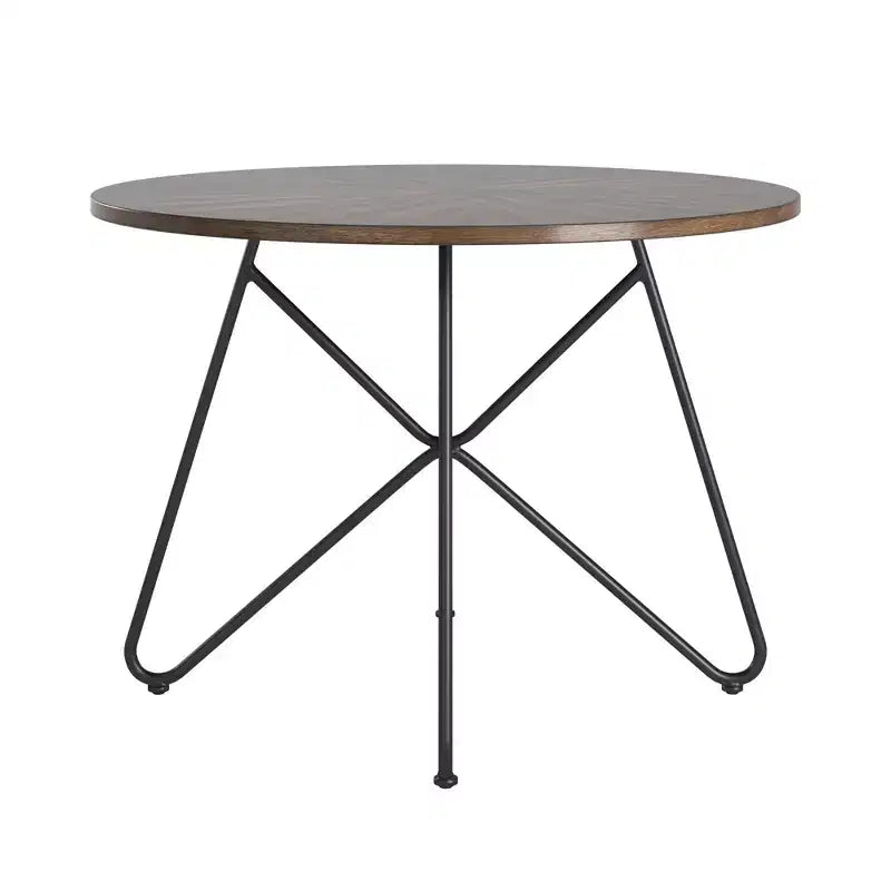 Ensemble de salle à manger rond 5 pièces Norfolk avec finition noyer - INSPIRE Q