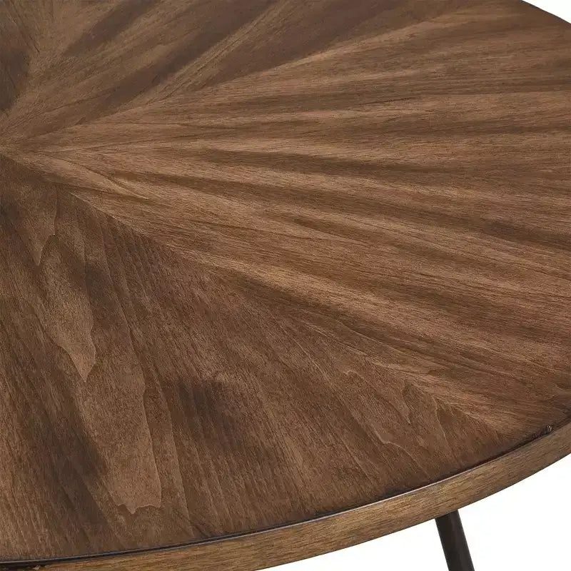 Ensemble de salle à manger rond 5 pièces Norfolk avec finition noyer - INSPIRE Q