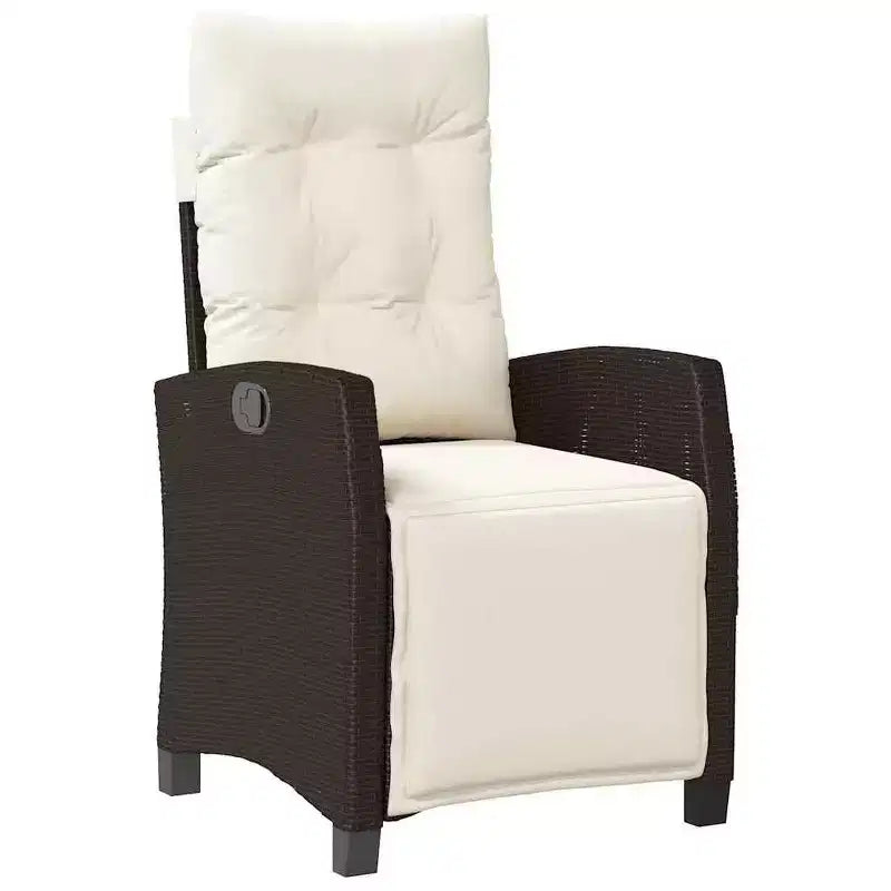 vidaXL Salon de jardin avec coussins 5 pcs Résine tressée marron